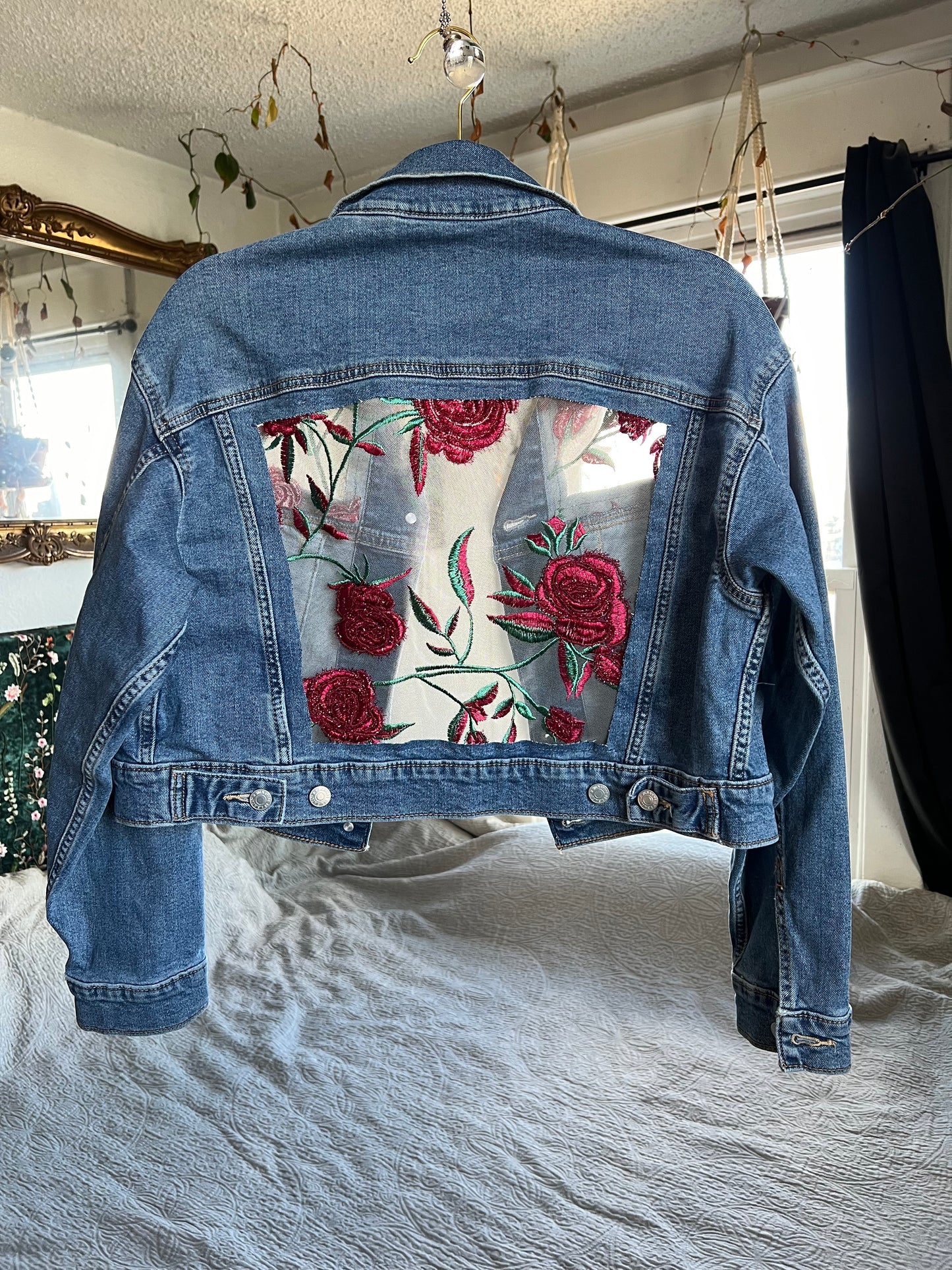 Denim Roses Cropped [S]