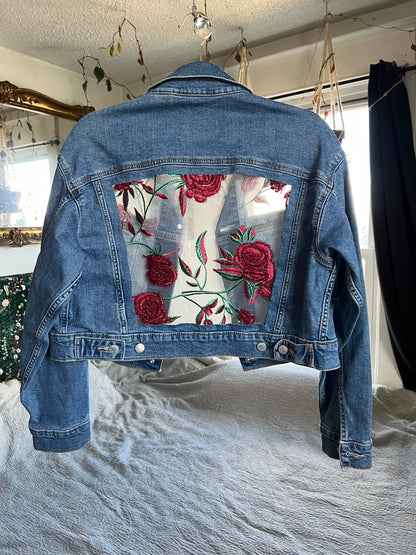 Denim Roses Cropped [S]