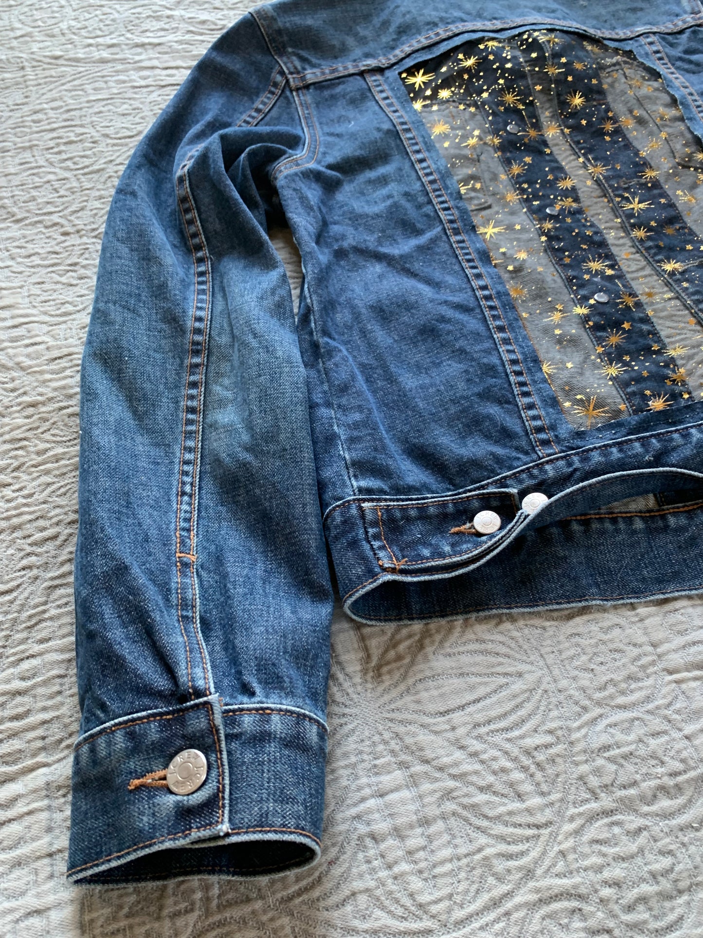 Dark Denim Gold Stars Jacket [M]