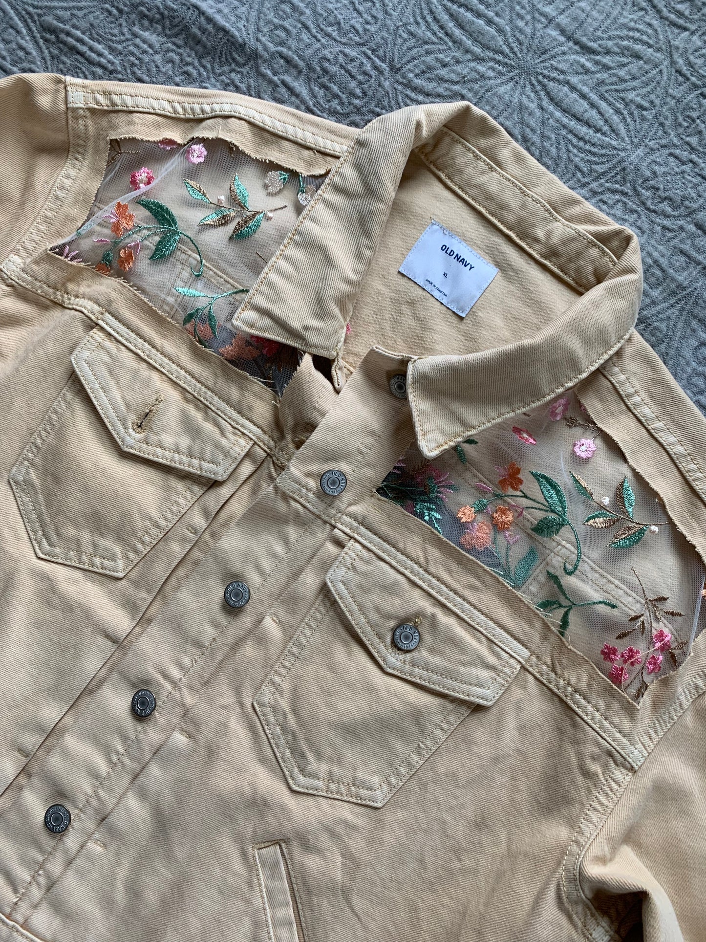 Khaki Denim Wild Flowers [1X]