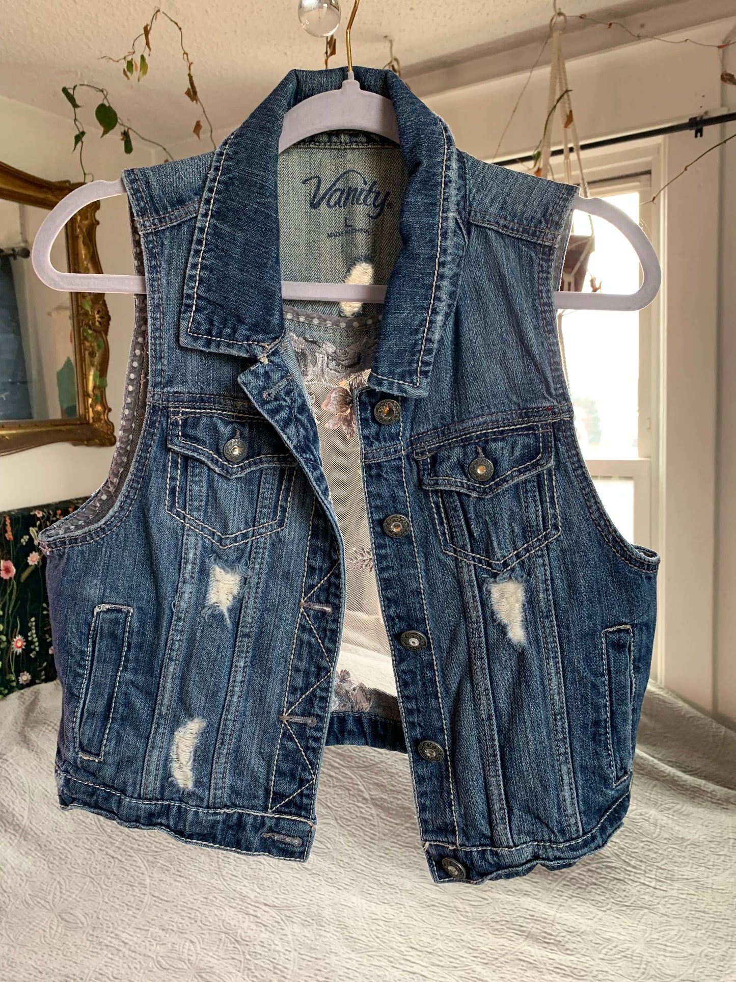 Denim Silver Floral [M]