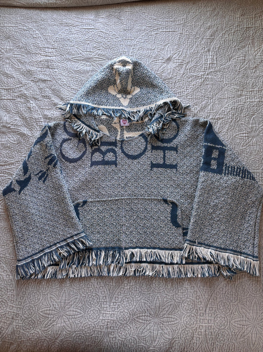 Blue Home Sweet Home Blanket Hoodie [3X]