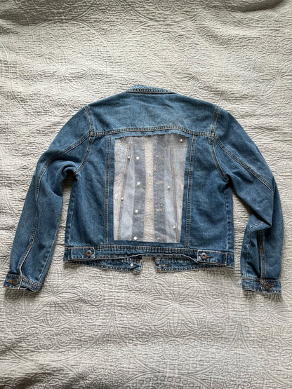 Denim Glitter and Pearls [L]