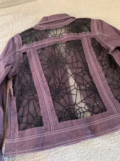 Purple Denim Spiderwebs [L]