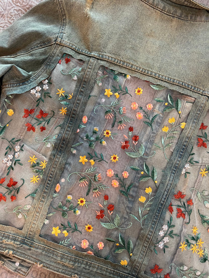 Distressed Fall Wildflowers Jacket [1X]
