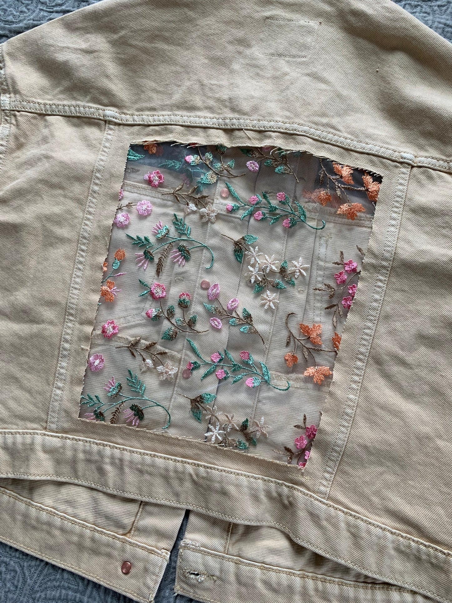 Khaki Denim Wild Flowers [1X]