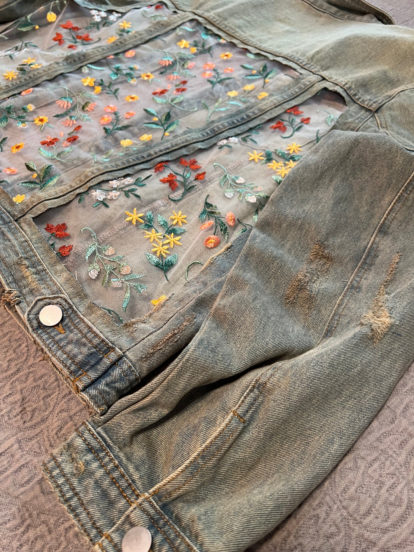 Distressed Fall Wildflowers Jacket [1X]