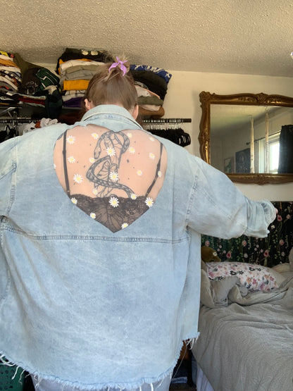 Heart Cutout Denim Daisies [4X]