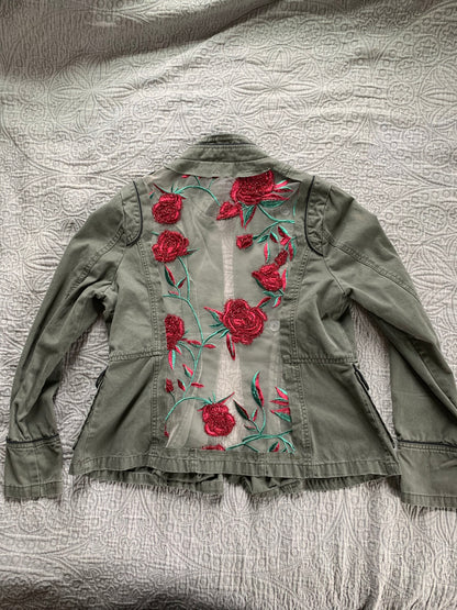 Green Denim Roses [L]