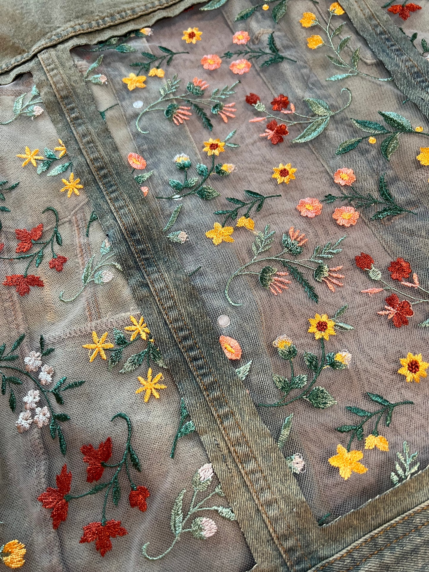 Distressed Fall Wildflowers Jacket [1X]