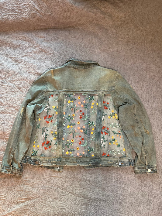 Distressed Fall Wildflowers Jacket [1X]