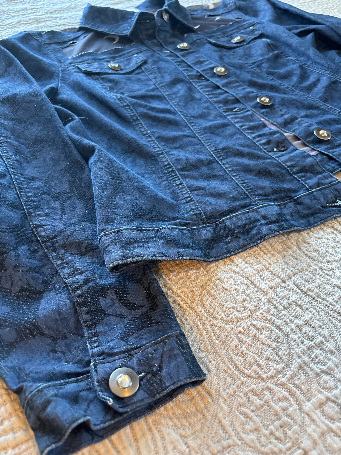 Moon Floral Denim Jacket [L]