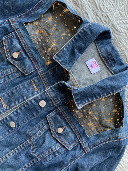 Dark Denim Gold Stars Jacket [M]