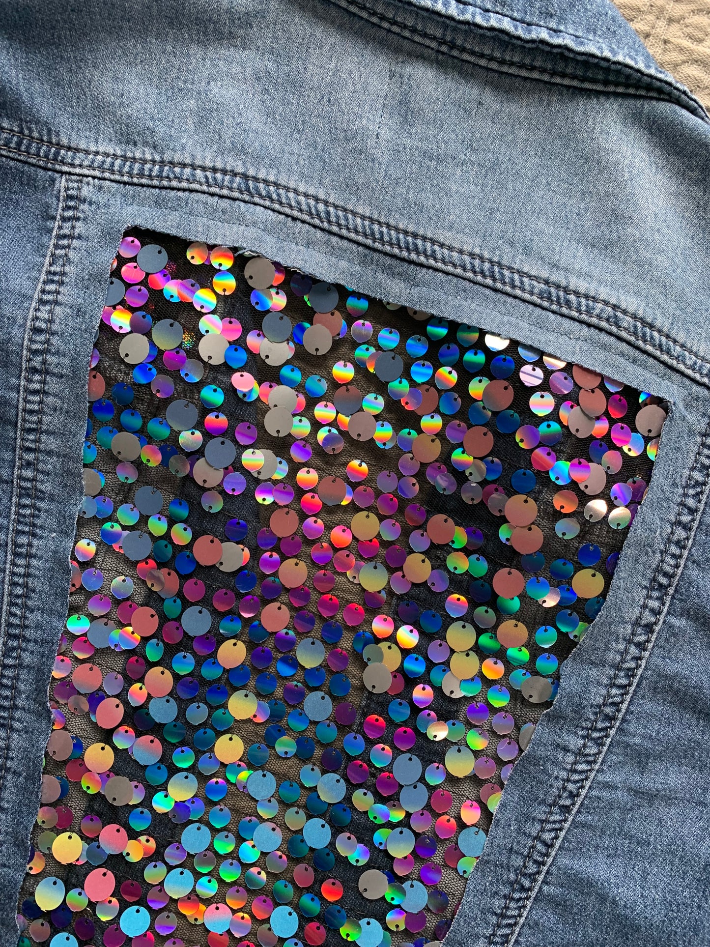 Soft Denim Sequin Jacket [M]