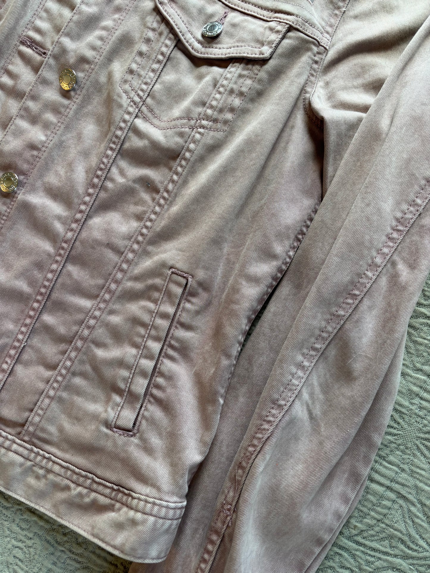 Pink Denim Mushrooms Jacket [XL]
