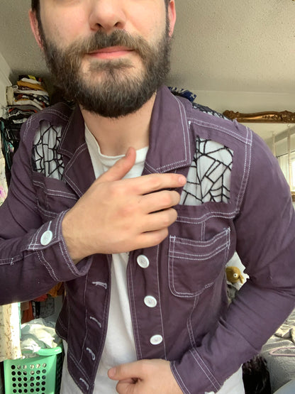 Purple Denim Spiderwebs [L]