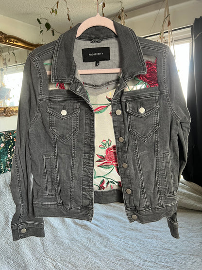 Grey Denim Roses [M]