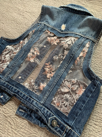 Denim Silver Floral [M]
