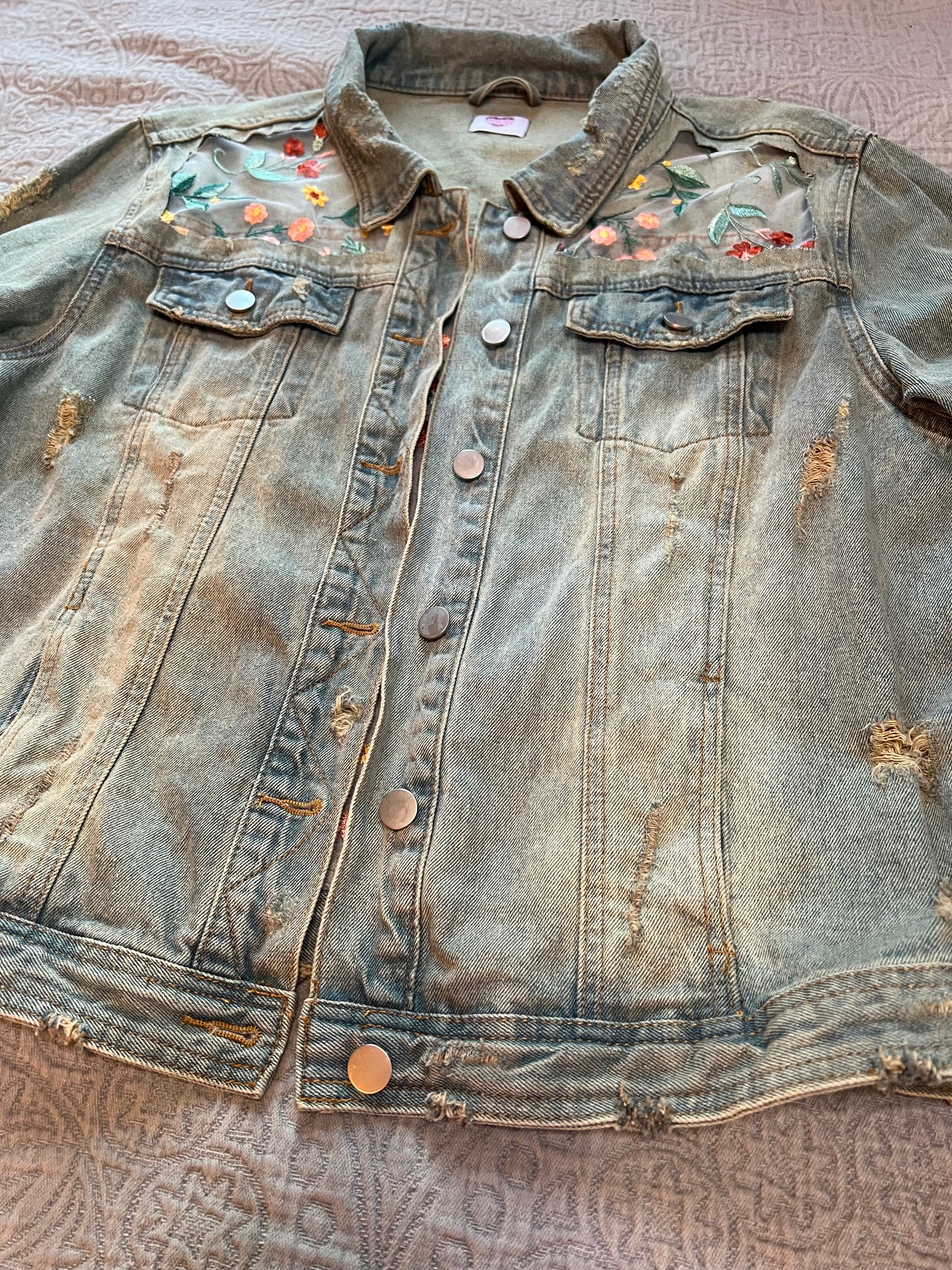 Distressed Fall Wildflowers Jacket [1X]