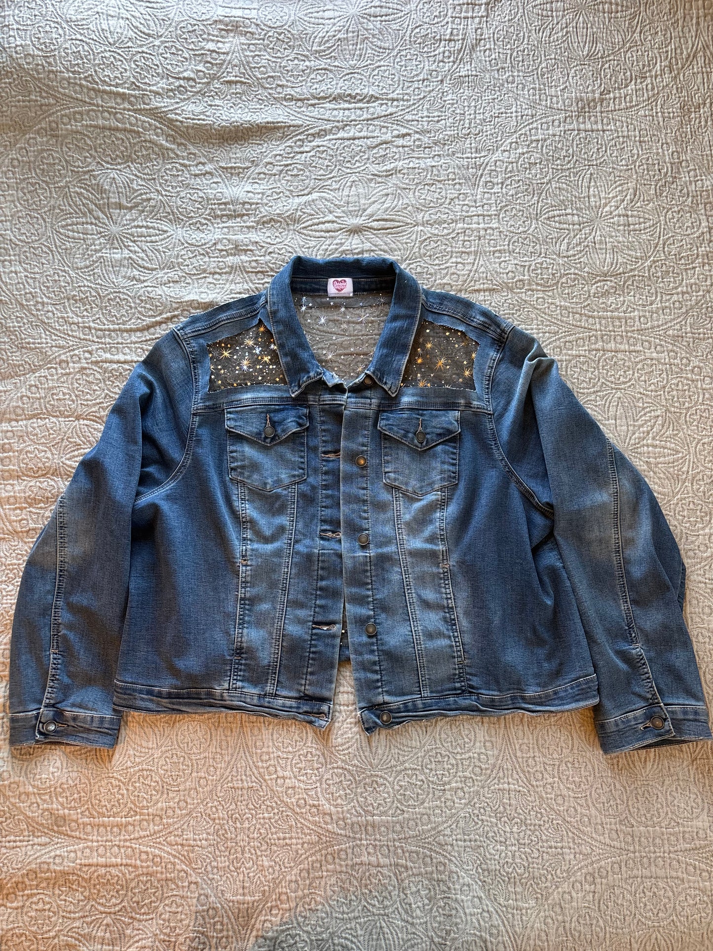 Gold Stars Denim Jacket [3X]