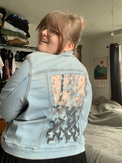 Light Wash Denim Butterflies [2X]