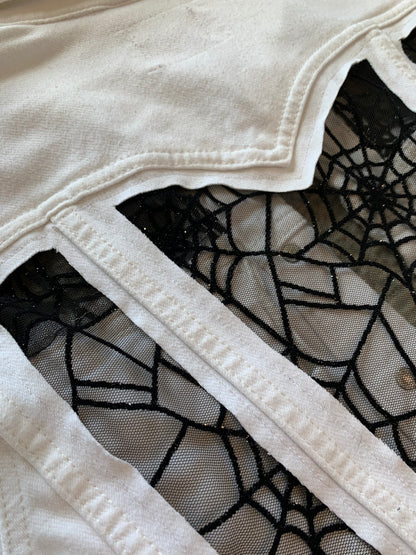 White Denim Spiderweb Jacket   [XS]