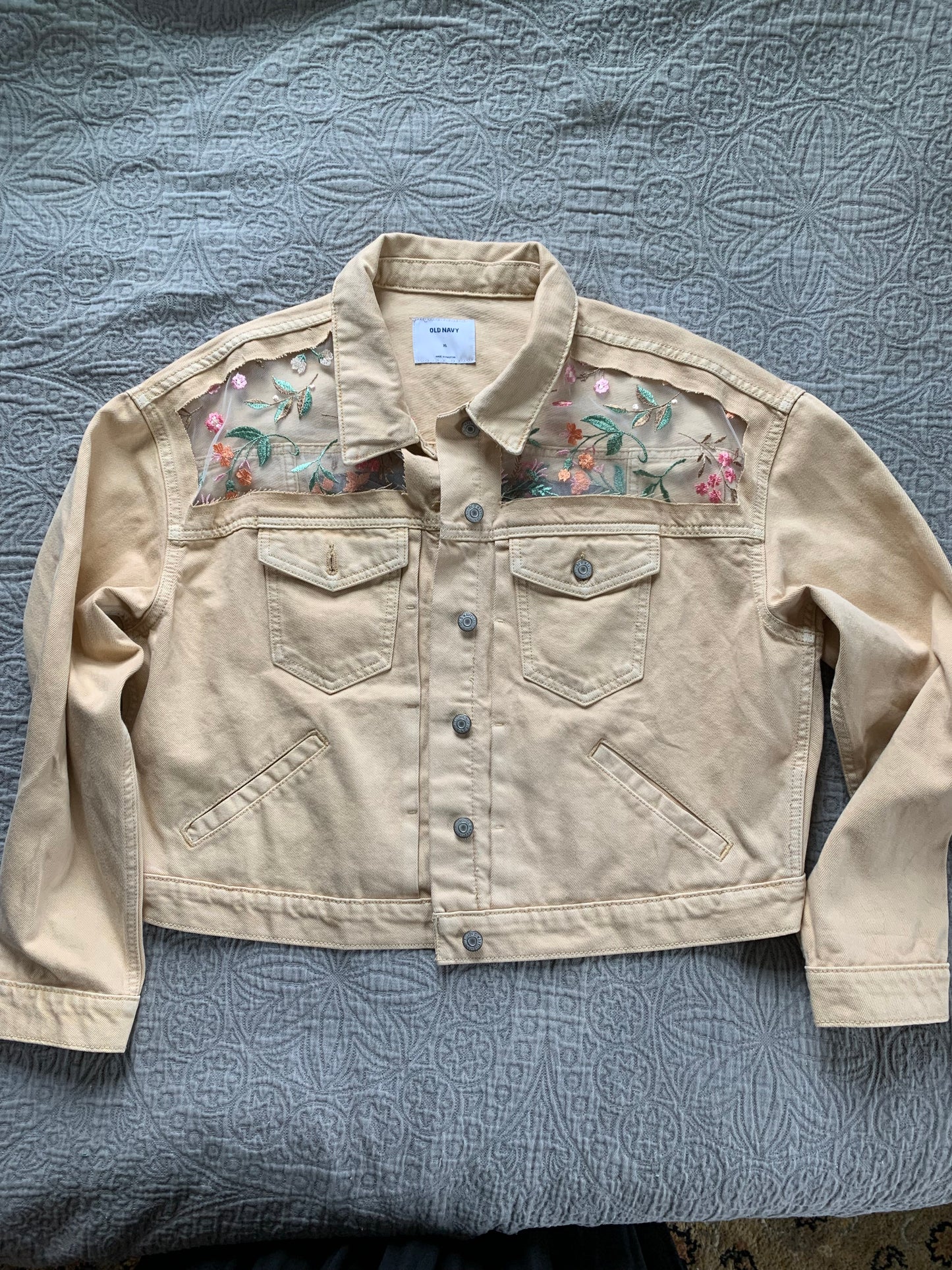 Khaki Denim Wild Flowers [1X]