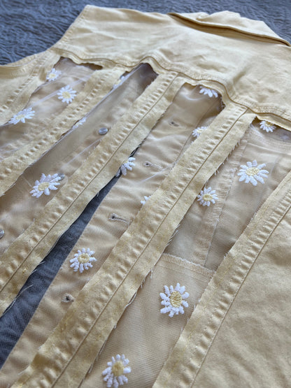 Yellow Denim Daisies Vest [M]