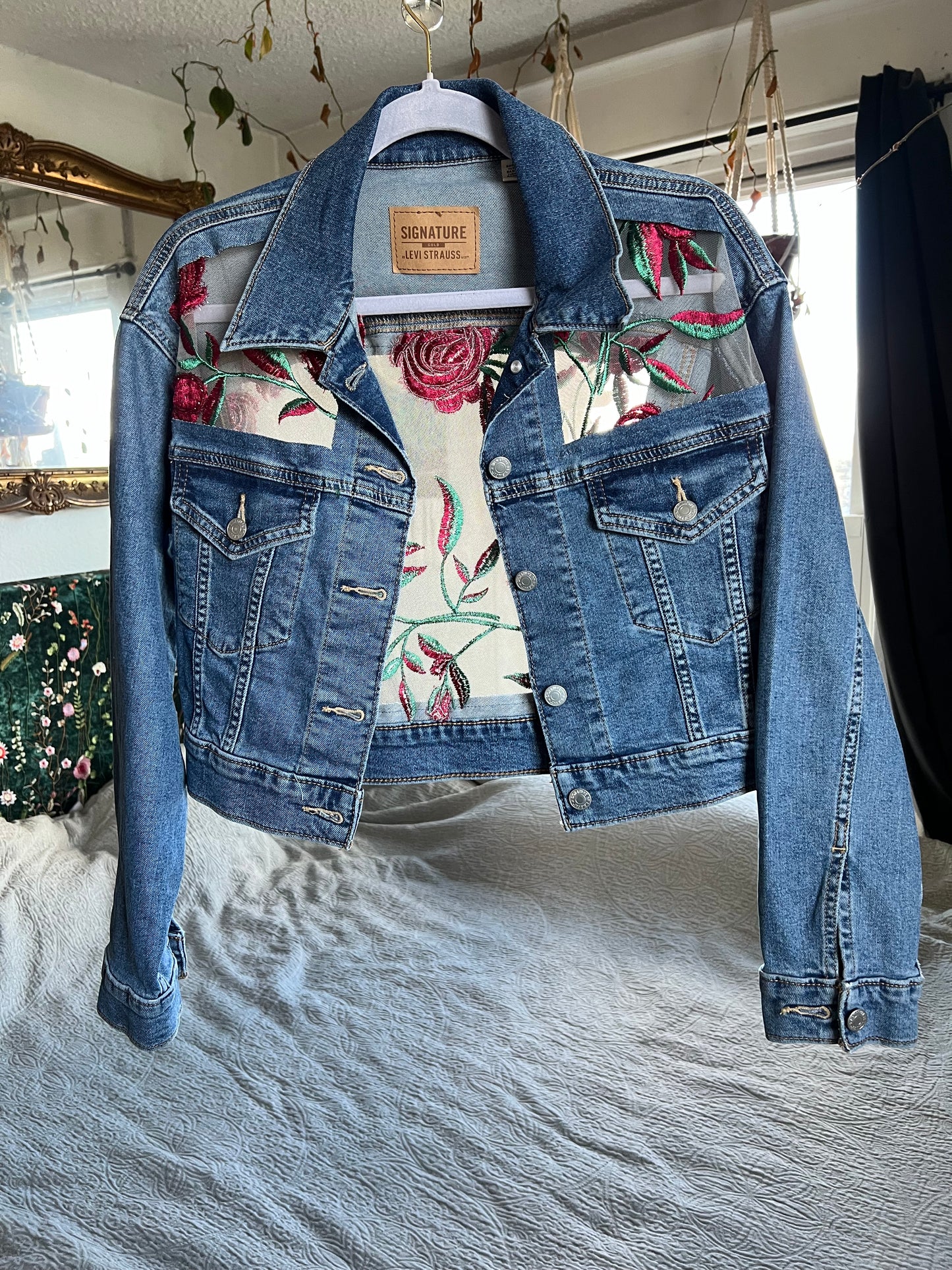 Denim Roses Cropped [S]