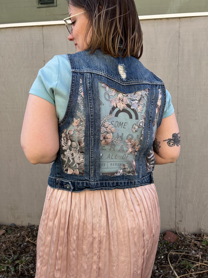 Denim Silver Floral [M]