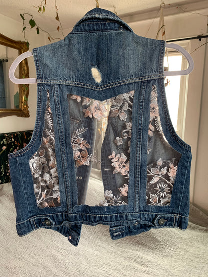 Denim Silver Floral [M]