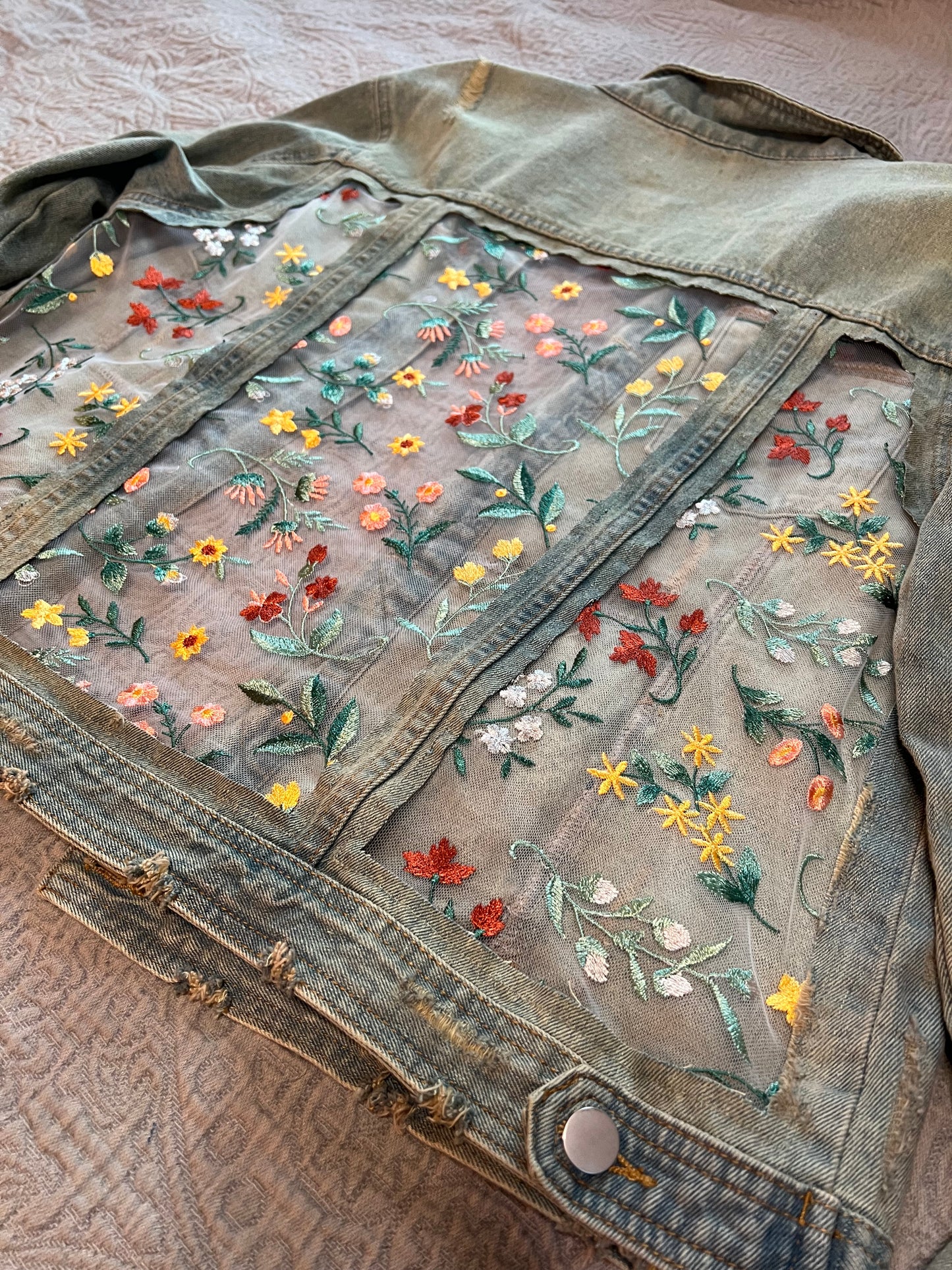 Distressed Fall Wildflowers Jacket [1X]