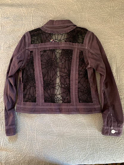 Purple Denim Spiderwebs [L]