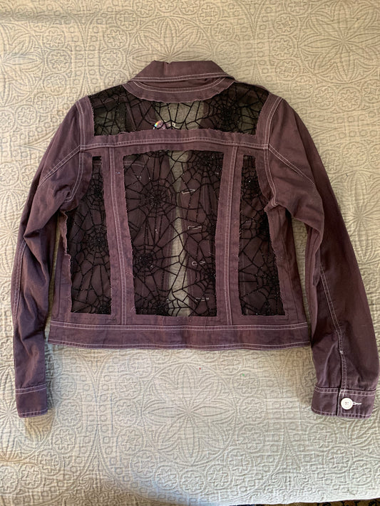 Purple Denim Spiderwebs [L]