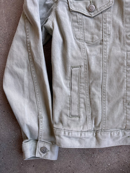 Green Denim Flowers Jacket [L]