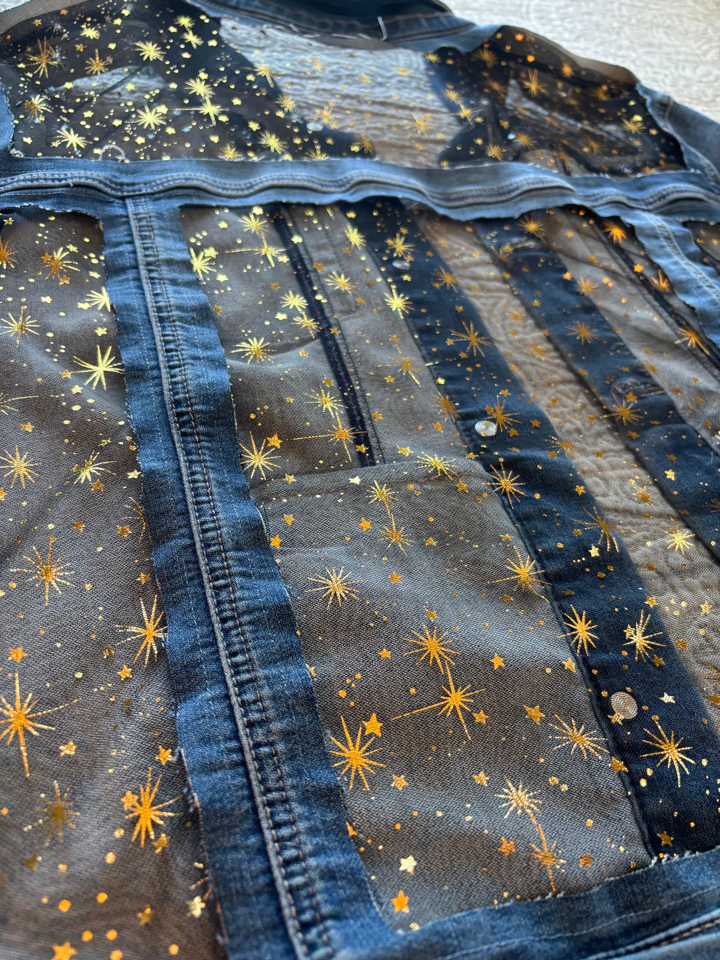 Gold Stars Denim Jacket [3X]