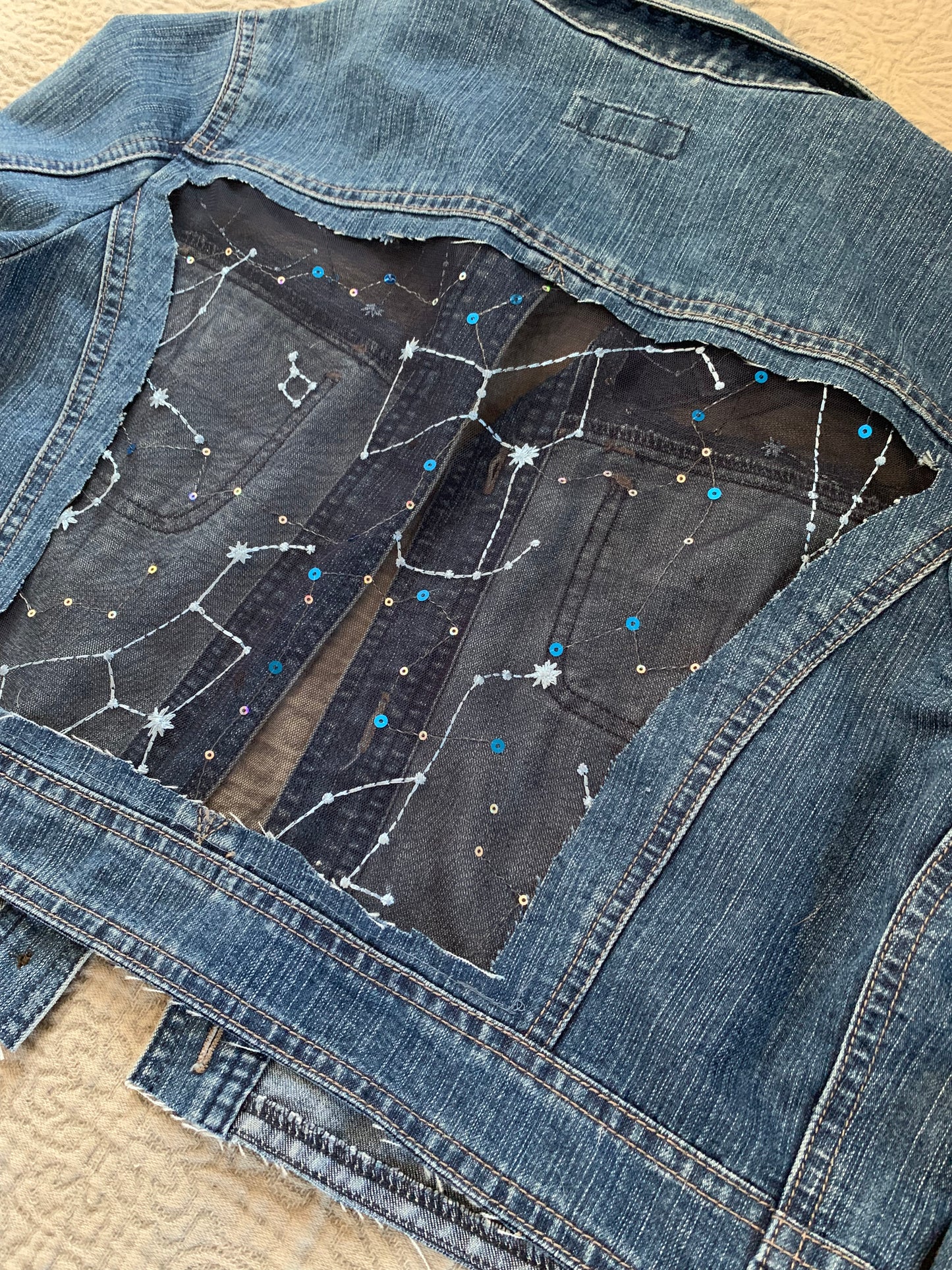 Cropped Denim Constellations [M]