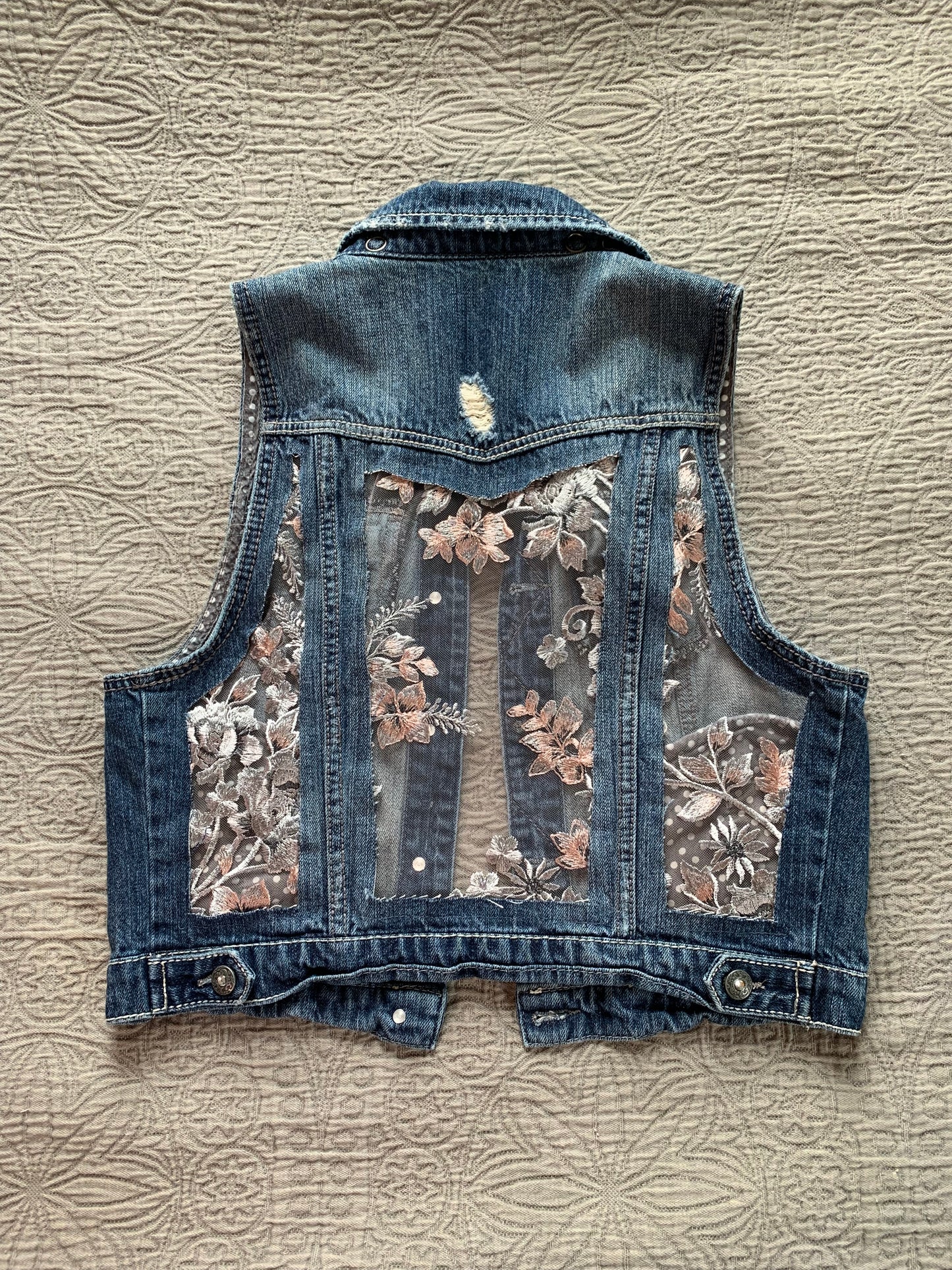 Denim Silver Floral [M]