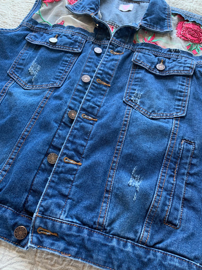 Denim Rose Vest [XL]