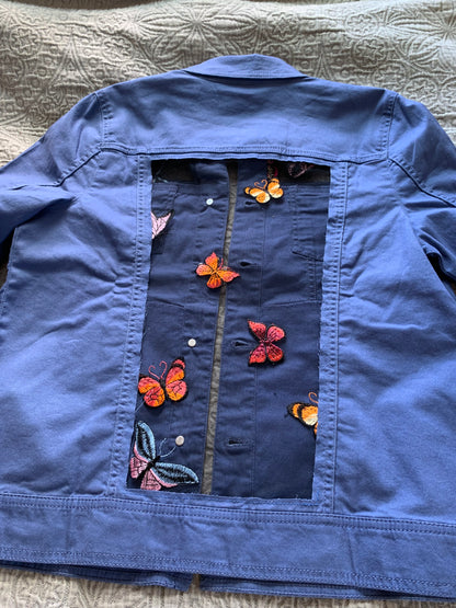 Purple Denim Butterflies [L]