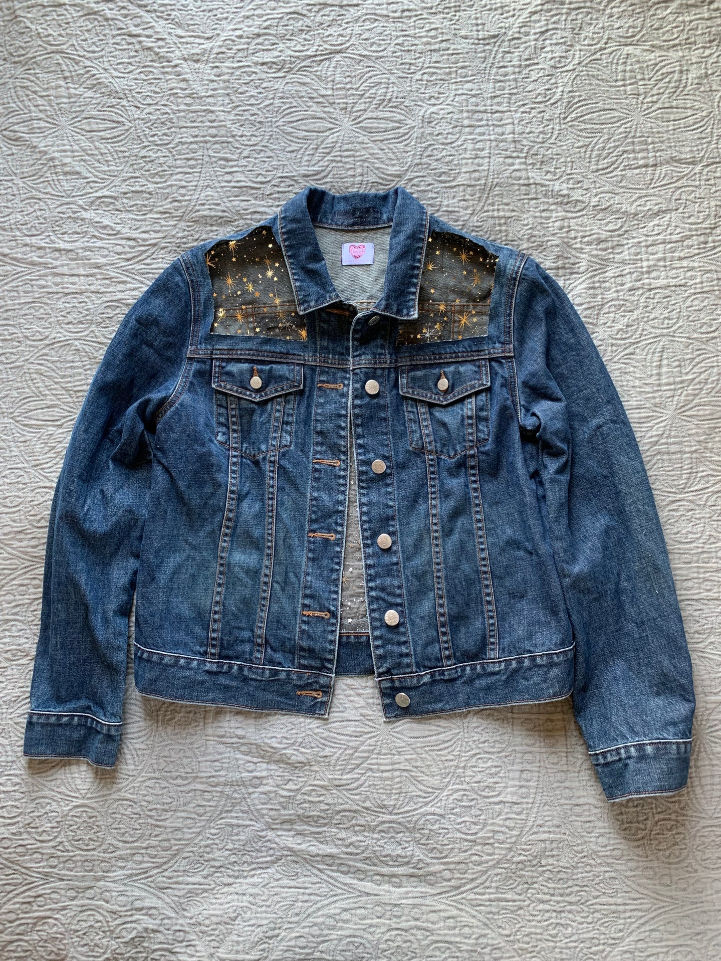 Dark Denim Gold Stars Jacket [M]