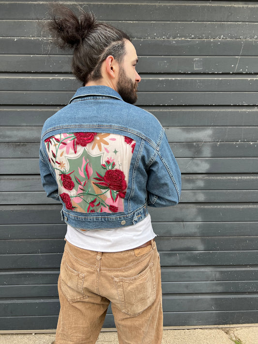 Denim Roses Cropped [S]