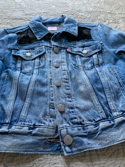 Acid Wash Denim Snakes Jacket [S]