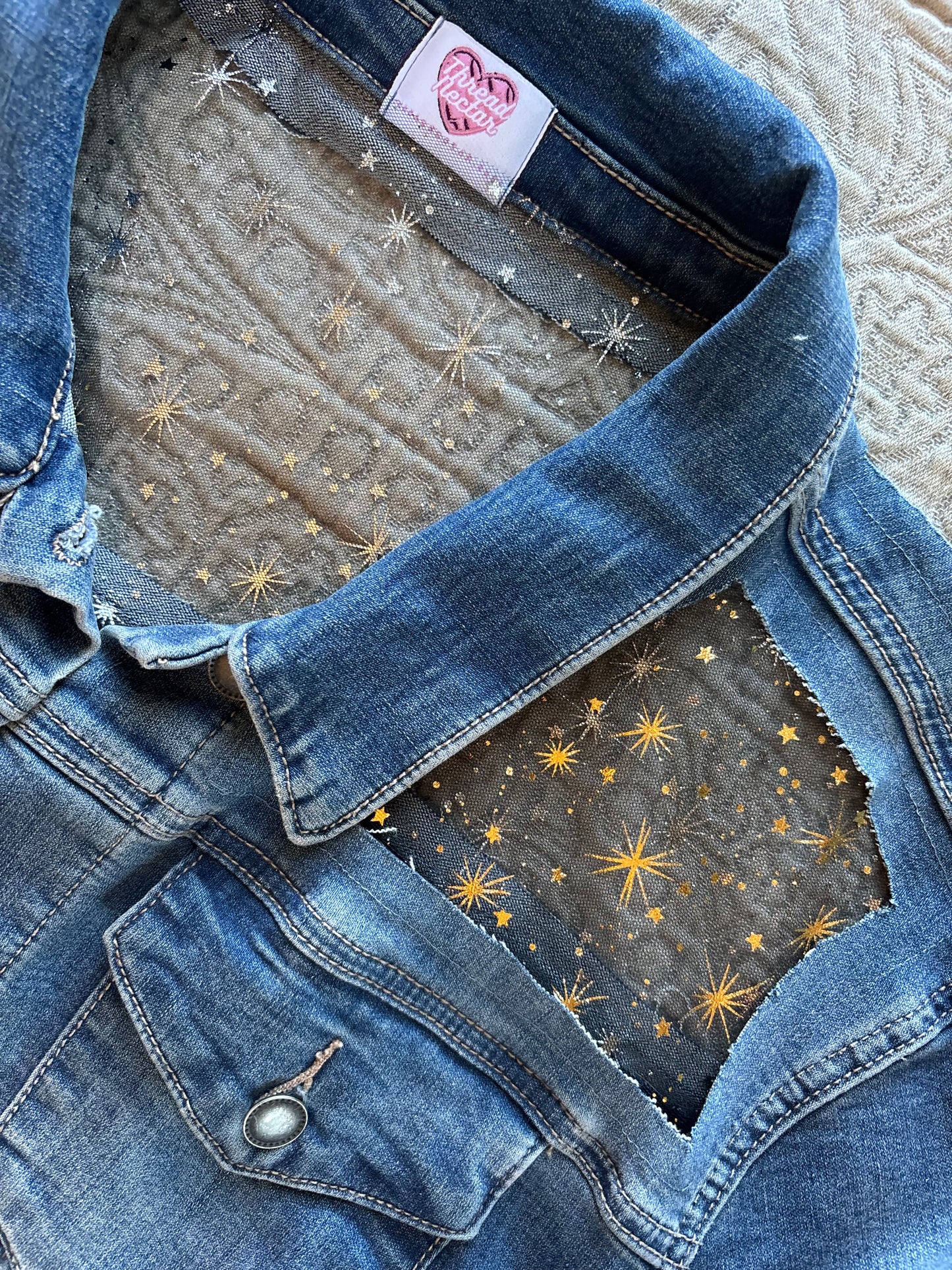 Gold Stars Denim Jacket [3X]
