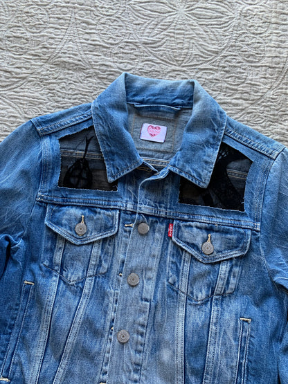 Acid Wash Denim Snakes Jacket [S]