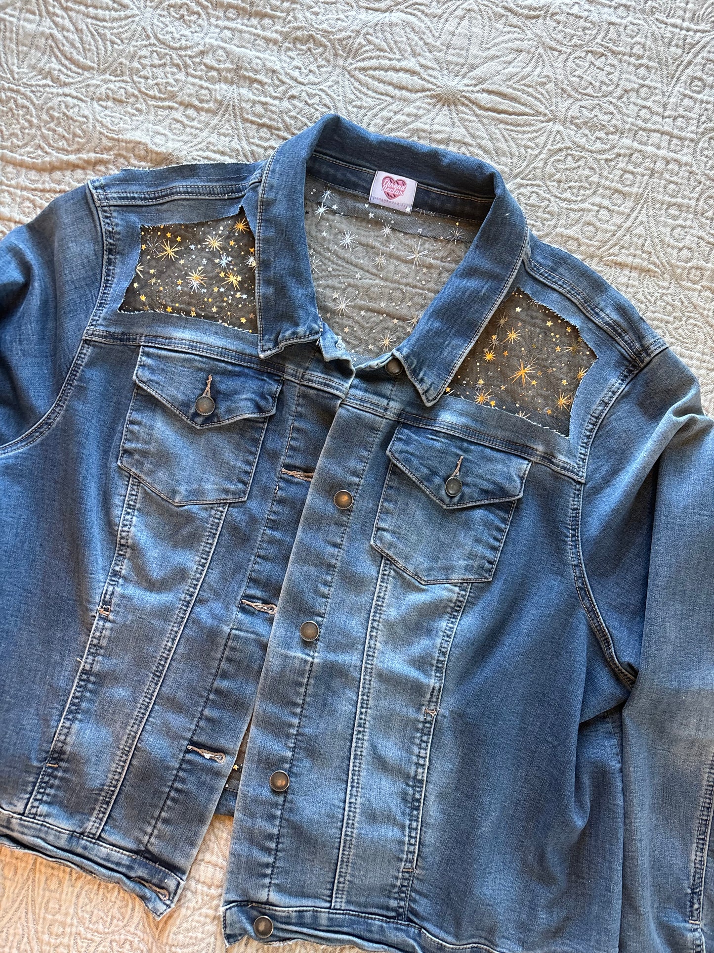 Gold Stars Denim Jacket [3X]