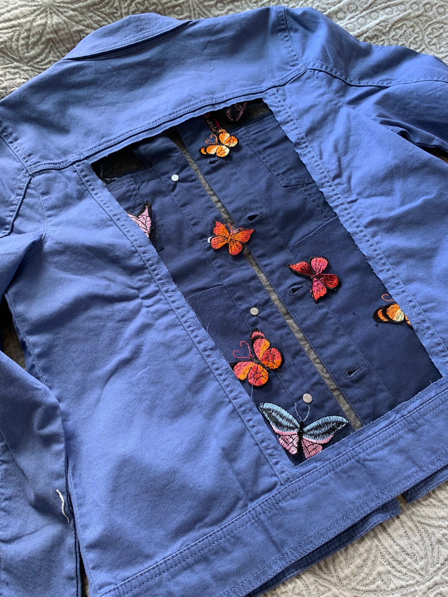 Purple Denim Butterflies [L]