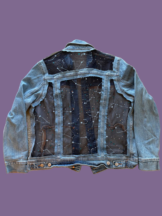 Constellation Light-Wash Denim Jacket [L]