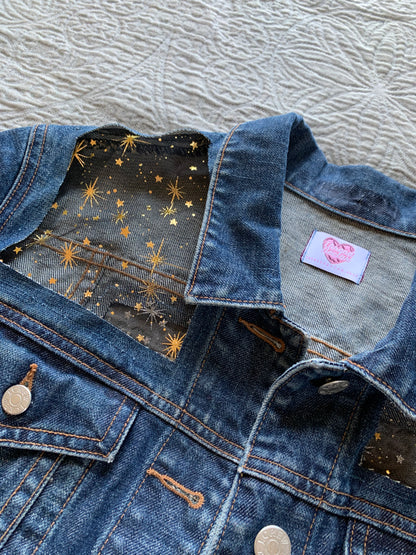 Dark Denim Gold Stars Jacket [M]