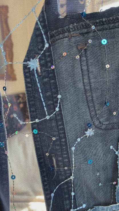 Cropped Denim Constellations [M]